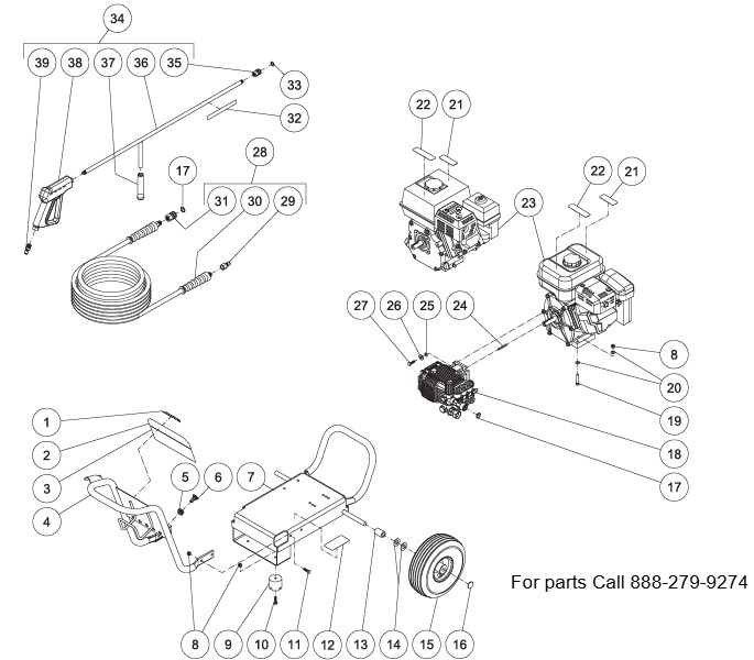 MITM JP-2703-8MHB pressure washer parts and manual